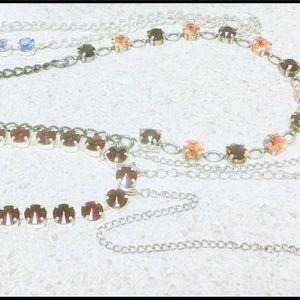 Three nechlaces with Swarvoski chaton